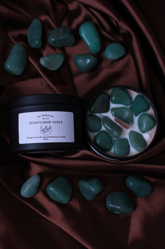 Bougie Aventurine verte